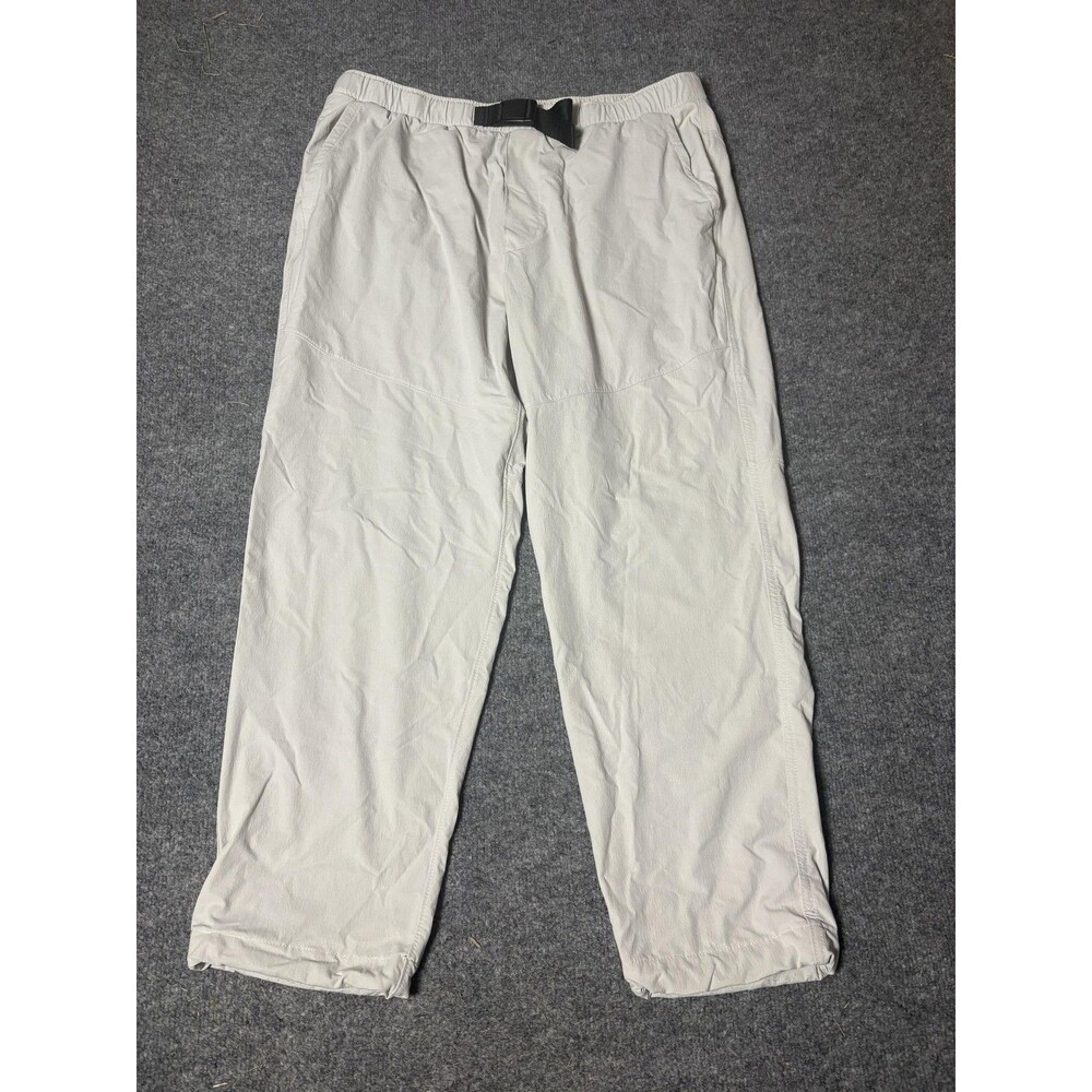 American Eagle Outfitters Jogger Pants Mens L Gray Relaxed Fit Stretch Belted
